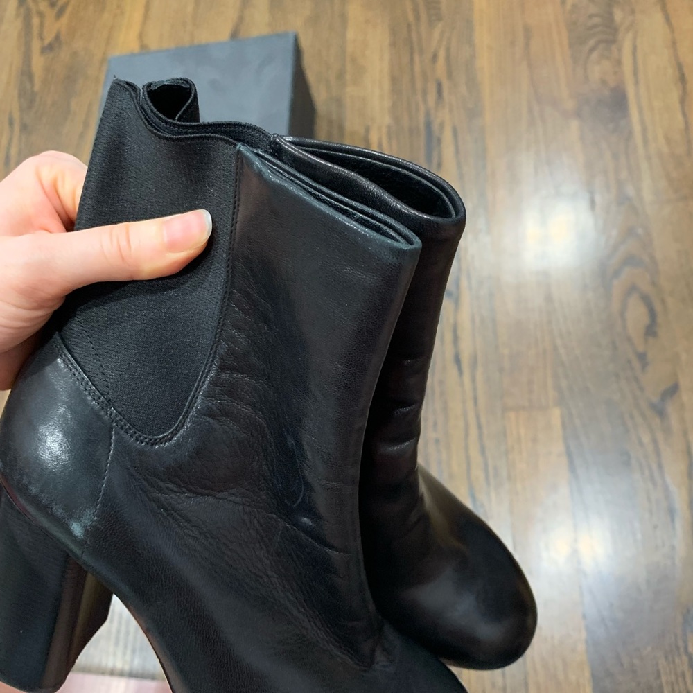 New Rag & Bone Black Agnes Leather Boots Women’s Size 35 - Picture 13 of 16
